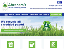 Tablet Screenshot of abrahamsshredding.com
